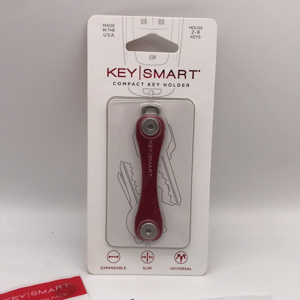 Key Smart Compact Key Holder + 4 Accessories/Color Red & Silver - Picture 3 of 14